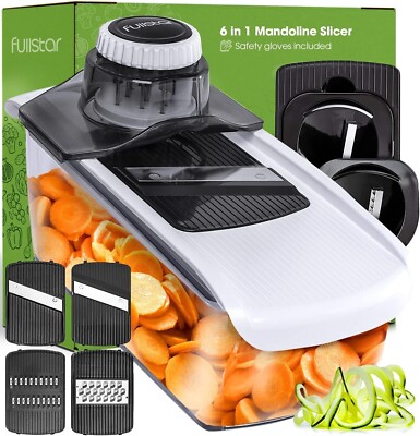 6 in 1 Mandoline Gemüseschneider Spiralisierer - Küche Mandoline Schneider Lebensmittel