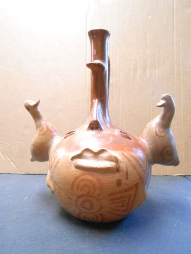 Original Vintage Herón Martínez Mendoza Candle Holder - Missing Tail On One Bird