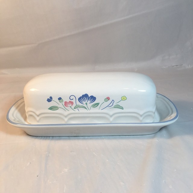FLORAL EXPRESSIONS Covered Butter Dish Vintage Made In JAPAN eBay
