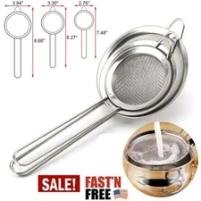 Kitchen Wire Fine Mesh Oil Strainer Flour Colander Sifter Sieve Stainless Steel