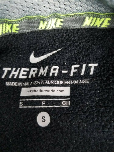 Nike therma-fit boys pull over hooded sweatshirt sz S small black Pre-owned - Picture 2 of 3