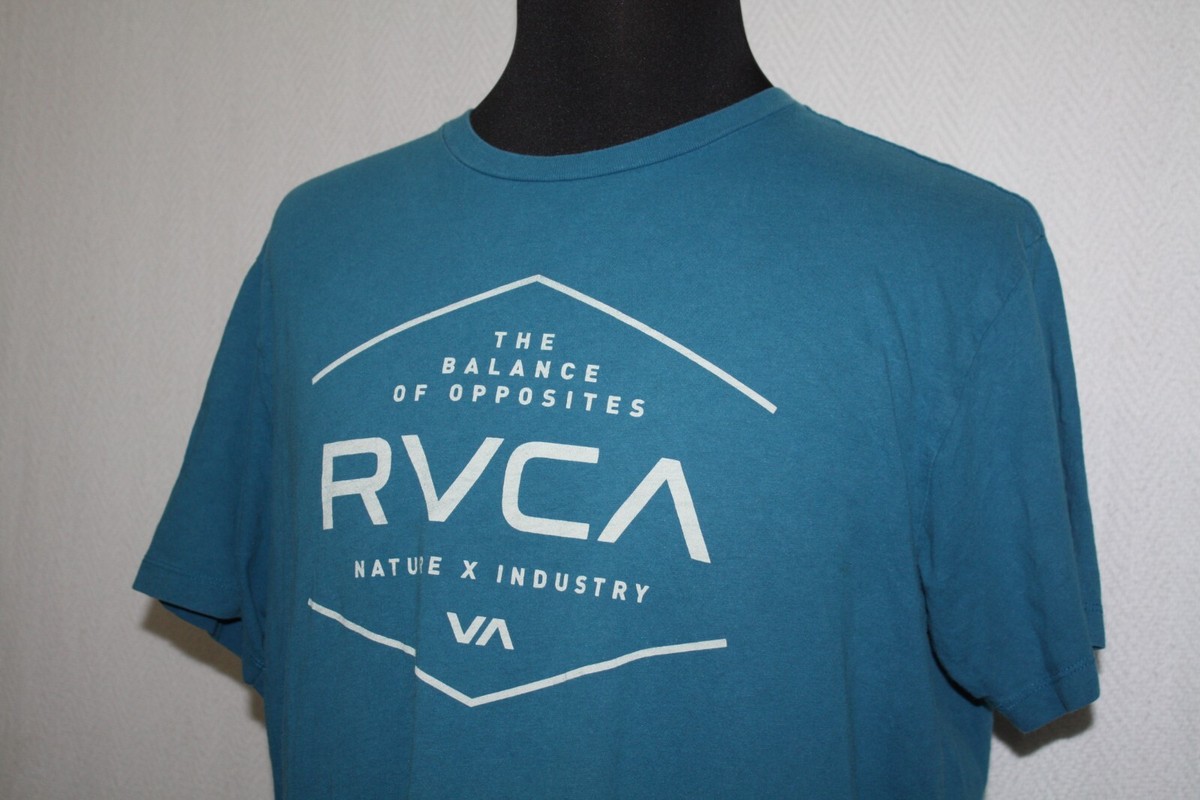 RVCA Sz XL PM Tenore The Balance of Opposites Blue T shirt