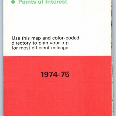 #ad 1974 75 North South Dakota Road Map amp; Directory Standard Oil Amoco ND SD Vtg 8C $6.99