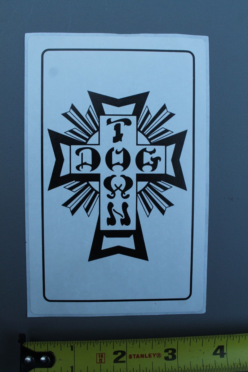 Dogtown Skateboards Cross Black White Paper Z68C Vintage