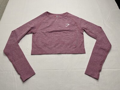 Women's GymShark Vital Seamless Crop Long Sleeve Shirt Size