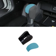 Central Console Gear Shift Knob Head For Honda Civic 2022-2023 Black+Blue Suede