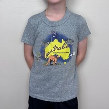 Vintage 1980s Memphis In May Salutes Australia T-Shirt 80s Hanes Youth Size 5/6
