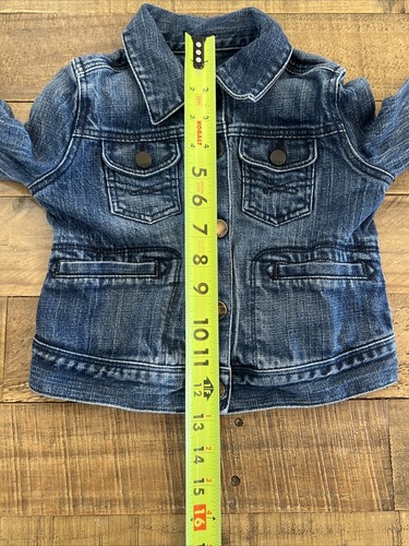GapKids Girls Snap Button 1969 Denim Blue Jean jacket XS Cotton - Picture 7 of 12
