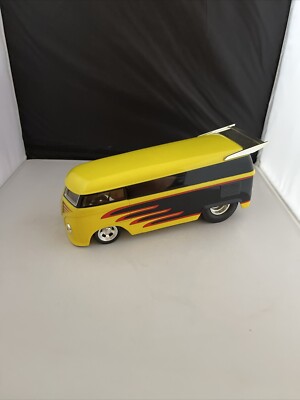 Used Hot Wheels Customized VW Drag Bus 1:18 Yellow 2000 LOOSE