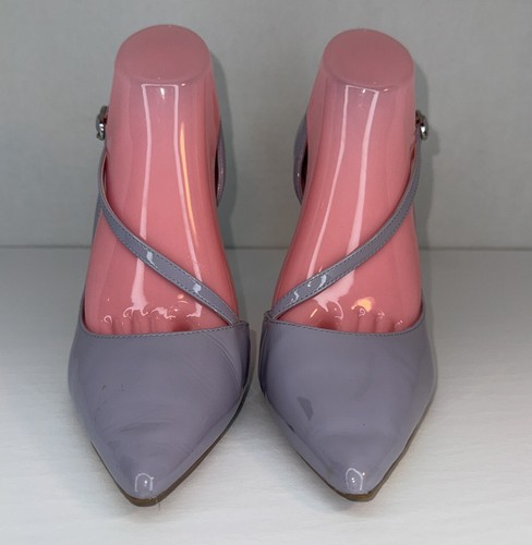 Whitehouse Black Market Sabrina Cool Wisteria Patent Leather Stilettos 10m - Picture 2 of 6