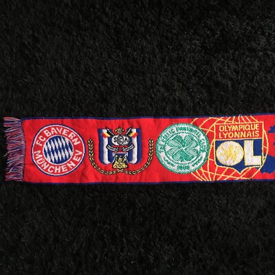Rare Scarf Sciarpa Echarpe Ultras OL Olympique Lyonnais 2005 2006 Coupe d' Europe