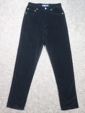 Vintage 90s Polo Ralph Lauren Black Velvet Pants Women  s Size 12 Fits 28x33 EUC
