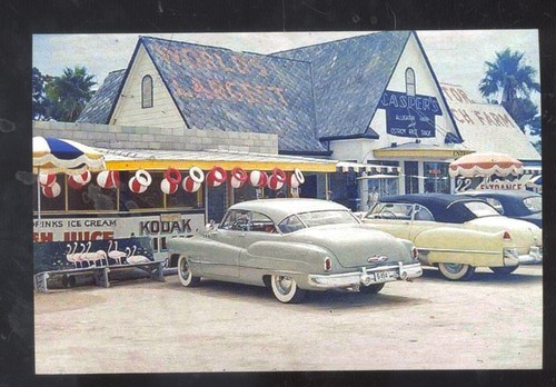 ST. AUGUSTINE FLORIDA RESTAURANT WERBUNG POSTKARTE KOPIE ALTE AUTOS