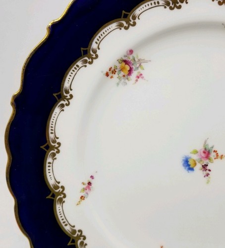 Coalport Cobalt and Gold Gilt Dinner Plate W. H. Plummer New York City #2 - Picture 4 of 9
