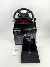 MAD CATZ Playstation Analog & Digital Steering Wheel W Pedals & Shifter - CIB