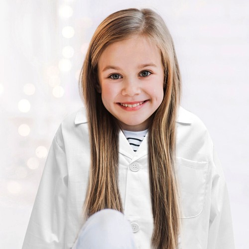Children's Lab Coat Boy Men and Women Scientist Costume Toddler Kids Doctors - Picture 11 of 12