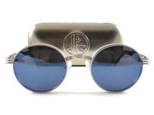NEW JEAN PAUL GAULTIER 56 0173 METALLIC SILVER COLLECTOR ITEM 1990'S SUNGLASSES