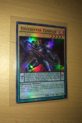 YU-GI-OH!-Karte Feuerritter Templer/MP16-DE066/1. Auflage/Ultra Rare/Deutsch/NM - Bild 6 von 7