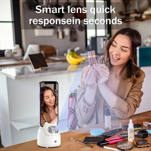 Auto Face Tracking Tripod 360 Rotation Auto Tracking Phone Holder No App Phone - Picture 4 of 7