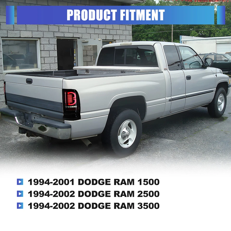 Tail Lights For 1995-2001 Dodge Ram 1500/2500/3500/4000 Taillights Led Indicator - Imagem 3 de 4
