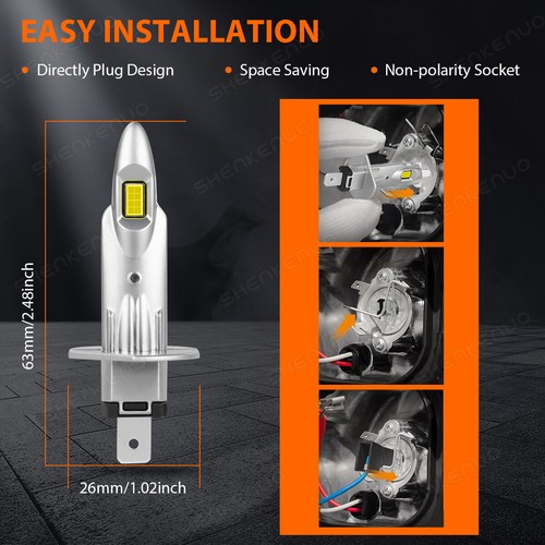 For Ford Focus MK4 2018-2023 Super White High/Low Beam LED Headlight Bulbs Set - Picture 7 of 13