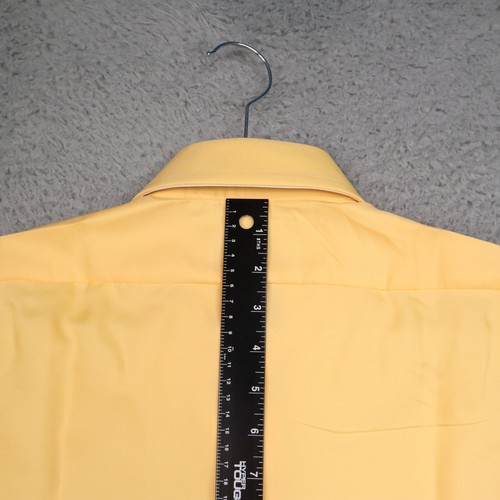 Vintage Montgomery Ward Shirt Mens 15-33 Yellow Lightweight 100% Polyester Disco - Picture 11 of 15