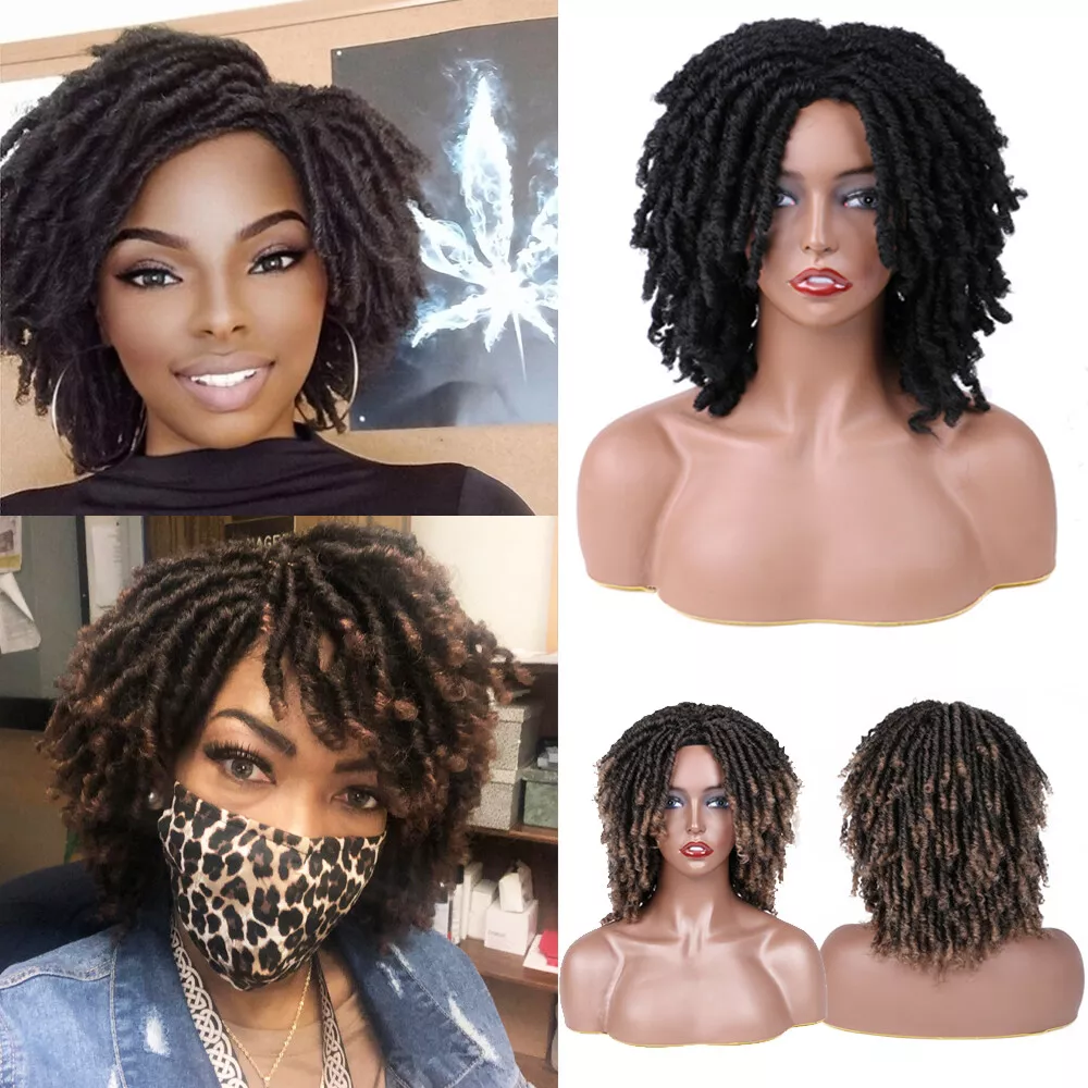 Short Faux Locs Wigs for Black Women Crochet Twist Locs Wigs Full