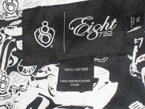 Acht 732 schwarze Denimjacke für Herren Größe 2XL 8732 Motorclub maßgeschneidert Kultur Baumwolle - Bild 11 von 12