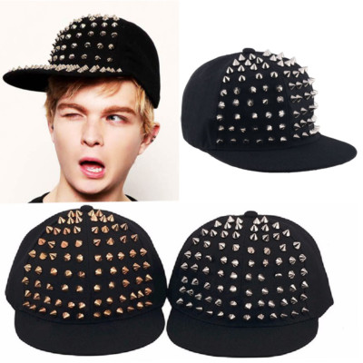 Unbranded hat, Gucci, material, rhinestones, and rivets Hip-hop Rapper Spike Rivets Studded Baseball Cap Hat Hot  main image 3