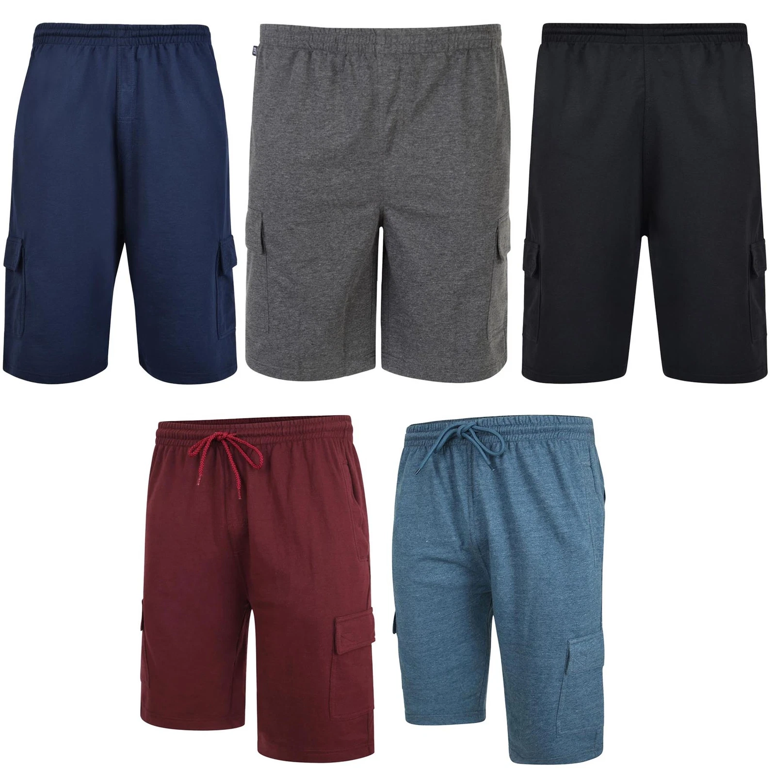 Kam Men's Big & Tall Combat Shorts Cargo Pockets Drawstring Knee Length Summer
Opens in a new window