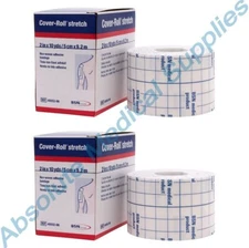 *2-Pack* BSN Leukoplast Cover-Roll Stretch Adhesive Bandag 2" x 10 Yrds 45552-00