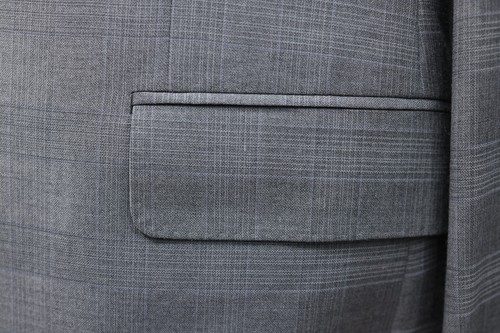 JOSEPH JOS A BANK mens gray plaid WOOL SLIM sport coat suit jacket blazer 44 L - Picture 9 of 15