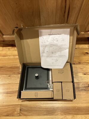 New (Open Box) POP Matte Black Shower Faucet Set Bathroom Rainfall Shower System