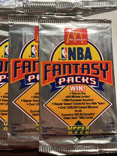 Lot of 24 1992-93 Upper Deck NBA Basketball McDonald’s Foil Fantasy Pack Jordan - Picture 2 of 5