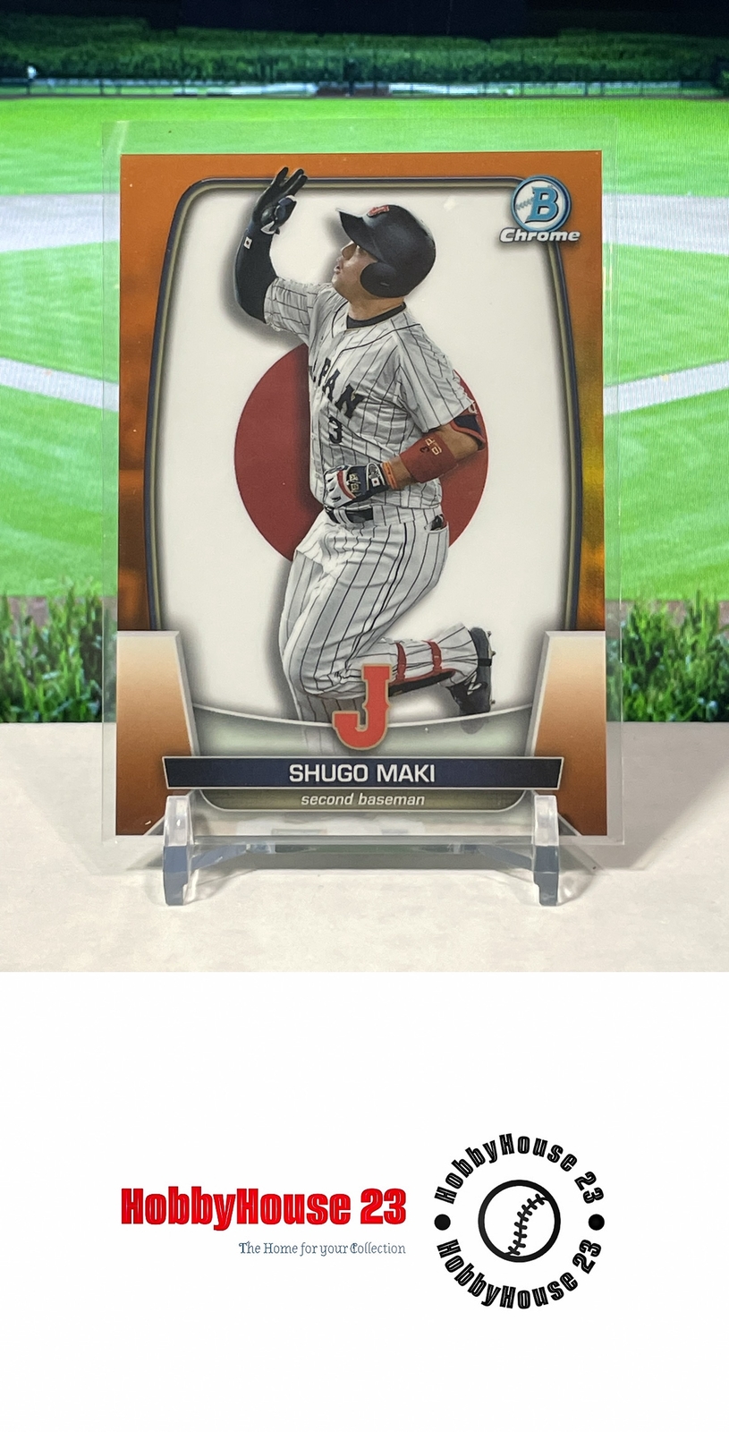 2023 Bowman Chrome WBC Flag Orange Variations #WBC-48 Shugo Maki #/25 QZ