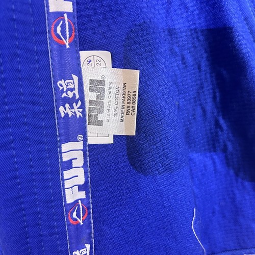 Fuji Gi A6 Blue Jiu Jitsu MMA Kimono Top Cotton BJJ Martial Arts Combat 72" Arm - Picture 6 of 11