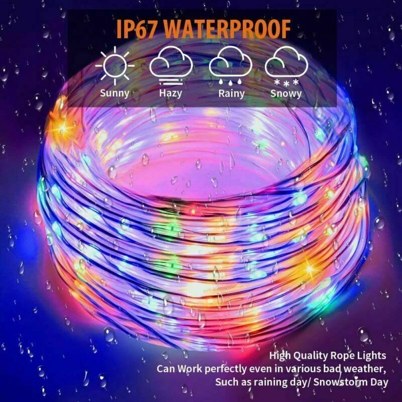 30m LED Lichtschlauch Lichterschlauch IP65 Garten Außen Partydeko Strombetrieben - Bild 3 von 4