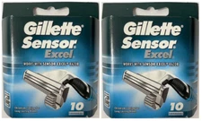 Gillette Sensor Excel Razor Blades - 20 Cartridges