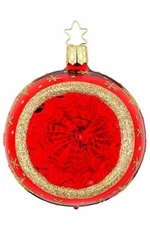 Inge-glas 8cm Reflectorball Night Sky red Shiny 21233R008 German Glass Christmas