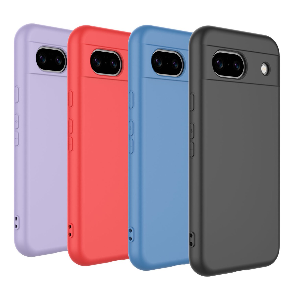 Slim Silicone Shockproof Case With Screen Protector For Google Pixel 8 (Black, Blue, Red) 3 thumbnail image