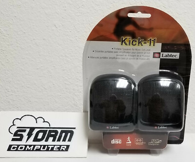 Vintage Labtec Kick - 11 Portable Stereo Speakers SS-11REGN