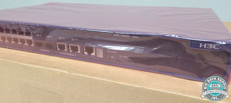 H3C, S3600-28TP-Si 24-Port Switch, P/N 0235A10F - Image 3 of 4