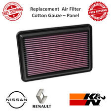 K&N Drop-in Replacement High-Flow Air Filter For Renault Kadjar / Nissan X-Trail