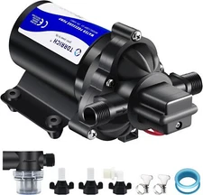 12V RV Water Pressure Booster Pump 4GPM 45PSI for Camper, Boat, Garden Use