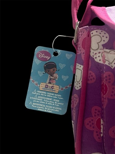 Disney Doc McStuffins Cartera Bandolera Linda Pequeño Cuidador Púrpura Rosa Nuevo - Imagen 5 de 8
