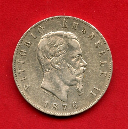 1876 - REGNO - LOTTO/M43598 - 5 LIRE VITTORIO EMANUELE II° ARGENTO - Picture 1 of 2