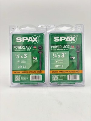 (24 pcs) SPAX Power-Lag 1/4'' x 3'' Exterior Torx Head Structural Wood Lag Screws
