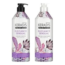Kerasys Elegance & Sensual Perfumed Shampoo 600ml + Rinse 600ml Set 0.98 per gallon