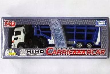Chibikko Choro Q Carrier Car Hino Profia White X Blue Mini Chibikko Choro Q Carrier Car Hino Profia White X Blue Mini