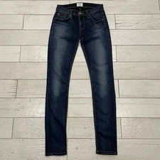Hudson Jeans Womens 24 Blue Krista Super Skinny Dark Wash